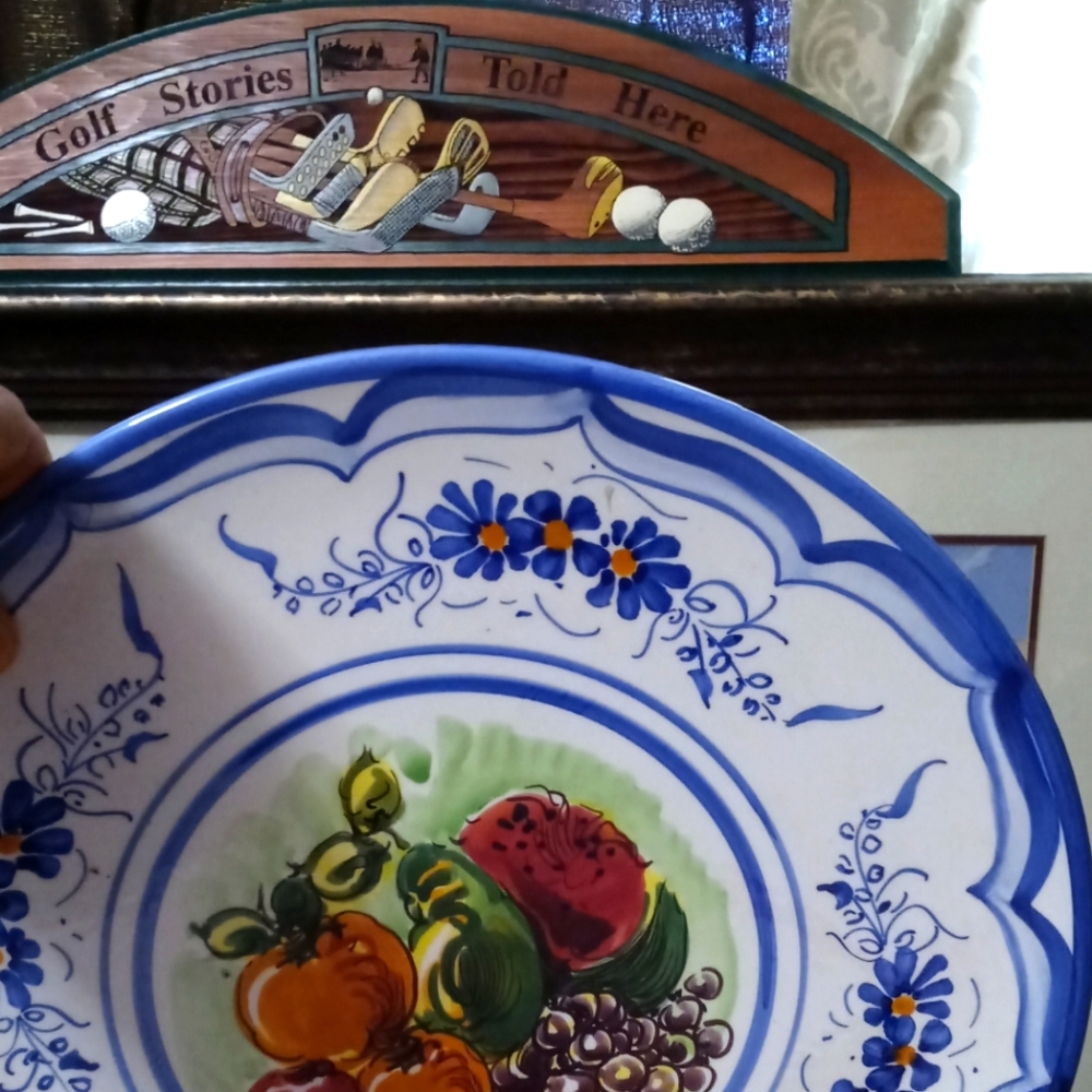 Platart SL -MADE IN SPAIN Decorative Plate Ready To Hang,13.5"🎑🍜🍇🍊🍉🍎🎁